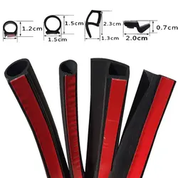 P Z D Shape Type 2 Meters Car Door Seal Strip Rubber Noise Insulation Anti-Dust Soundproof Car Seal Strong Adhensive