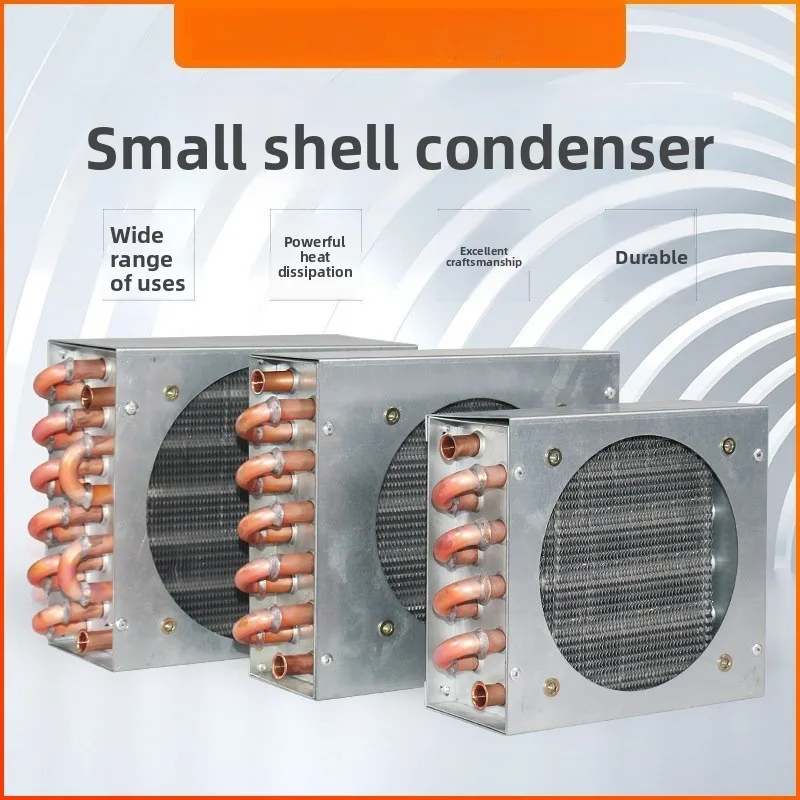 

Air Conditioning, Refrigerator, Freezer, Small Shelled Copper Tube Aluminum Fin Condenser, with Fan, Refrigeration Equipment