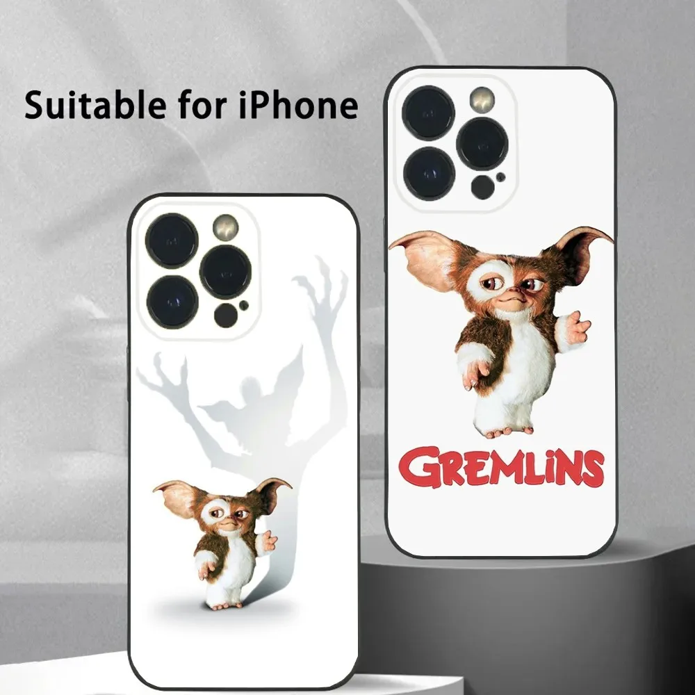 G-Gremlins Gizmo Phone Case For iPhone 16 15 14 13 12 11 Plus,Pro Max,XS,X,XR,SE,Mini,8,7 Soft Silicone Black Cover