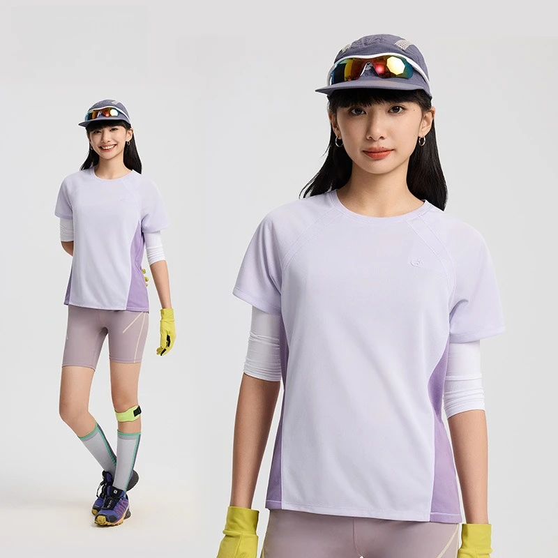 

Women's Quick-Dry Short-Sleeve T-Shirt: Summer Breathable Mesh Top with Moisture-Wicking for Running