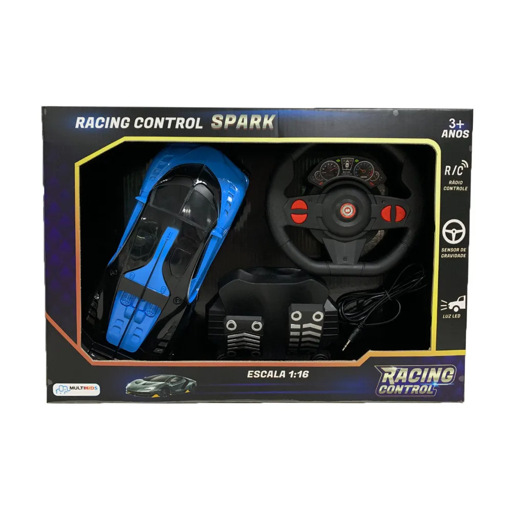 1:16 Cart Racing Control Spark Blue and Black Multichildren-BR1339