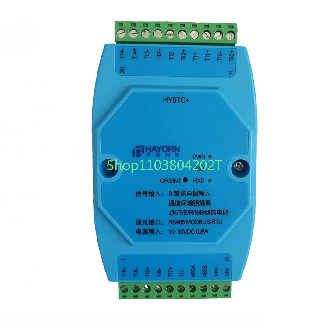 8 Channel Thermocouple J/K/T/E/R/S/B Sensor Thermocouple To 485 MODBUS 24-bit Instead of ADAM4018