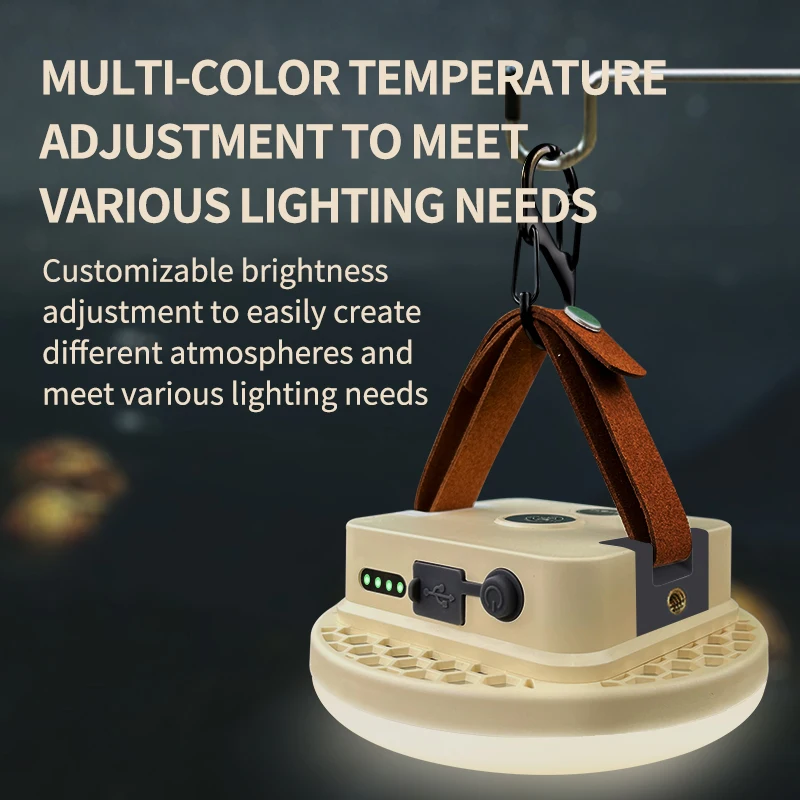 1600LM Rechargeable Camping Light, Magnet Hanging LED Lantern, 4 Lighting Modes, Waterproof Portable Flashlight for Outdoors