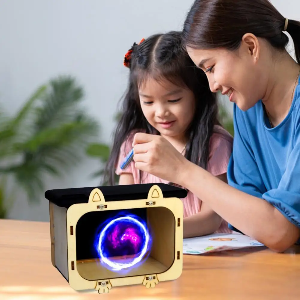 3D Holography TV Projector Toy Wooden Phone Tablet Hologram Display Cinema Theater Kids STEM Educational DIY Assembly Toy