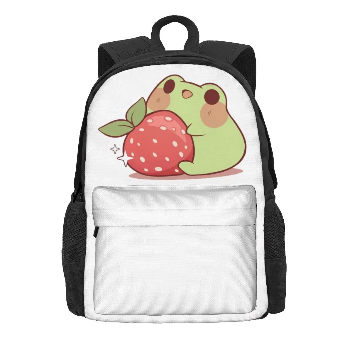 Frog With Strawberry Backpacks Boys Girls Bookbag Children School Bags Cartoon Kids Rucksack Travel Rucksack Shoulder Bag