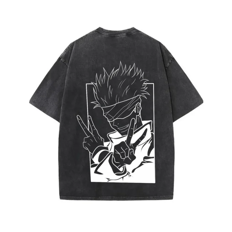 

Gojo Satoru Anime Jujutsu Kaisen Men's Summer Harajuku T-Shirt Cotton Fitness Vintage Street Oversized Women Casual Short Sleeve