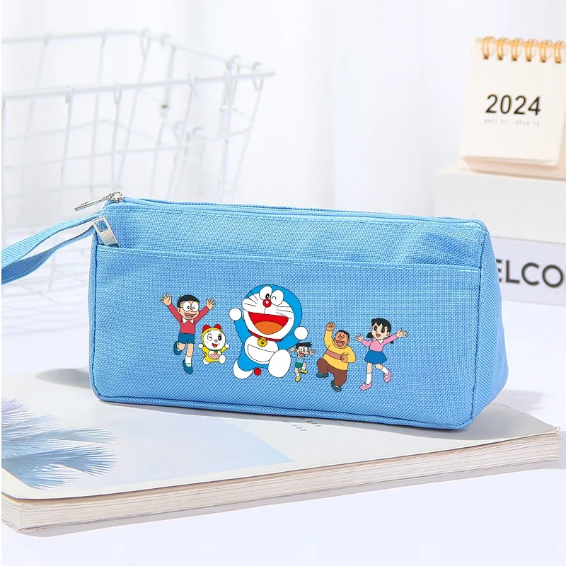Doraemons Pencil Pouch Students Back To School Supplies Cute Cartoon and Anime Pattern Printed Stationery Kawaii Bags Party Gift