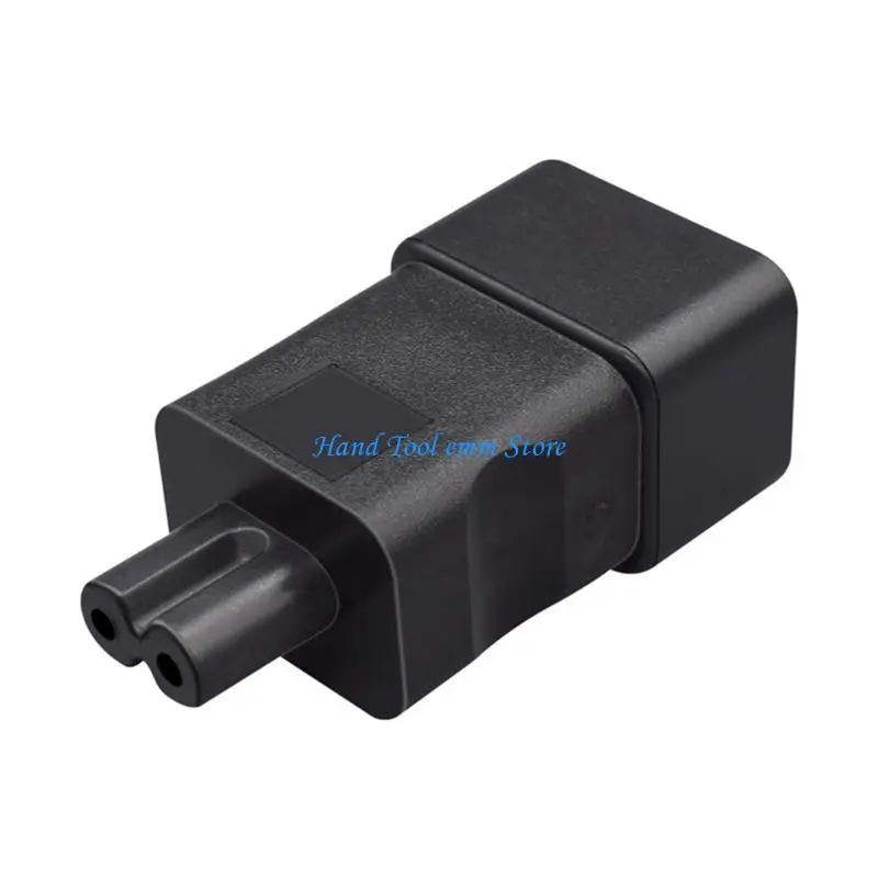 

H37F PVC Power Connector Adapter IEC320 C20 To C7 3Pin Male To Female 2 Hole Power Conversion Plug