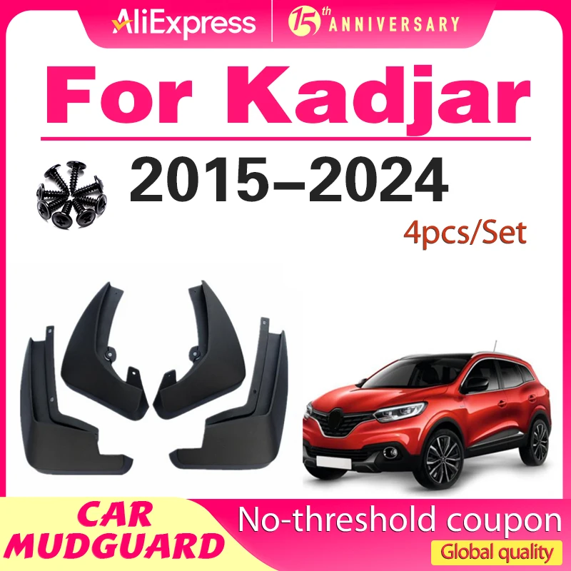 

4X For Renault Kadjar 2015 - 2024 Mud Flaps Splash Guard Mudguards Front Rear Car Accessories 2016 2017 2018 2019 2020 2021 2022