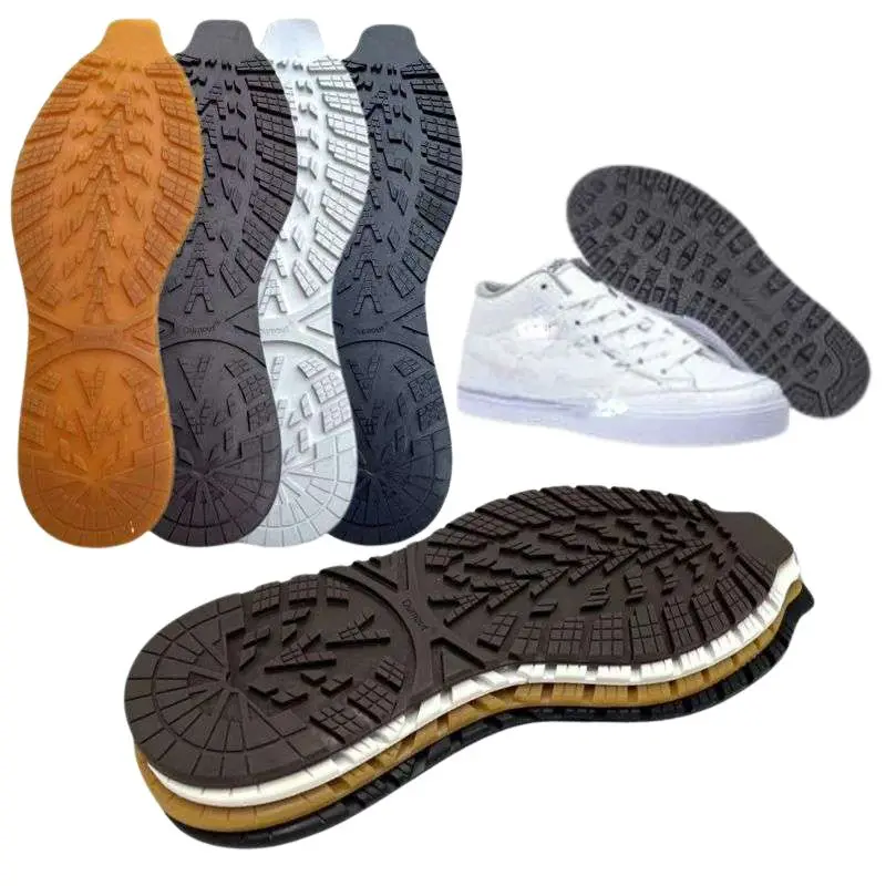 1Pair Cuttable Rubber Sole Stickers Non-Slip Sole For Sneakers Wear-resistant Repair Flexible Shoes Pad Replaceable Sole Sticker