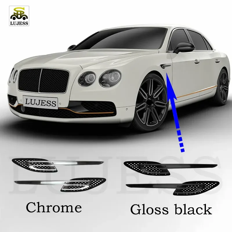 Custom Carbon Fiber Auto Body Systems Front Car Air Inlet Fender Grill Vent For 2017 Bentley Continental GT OE Number 3W3821273