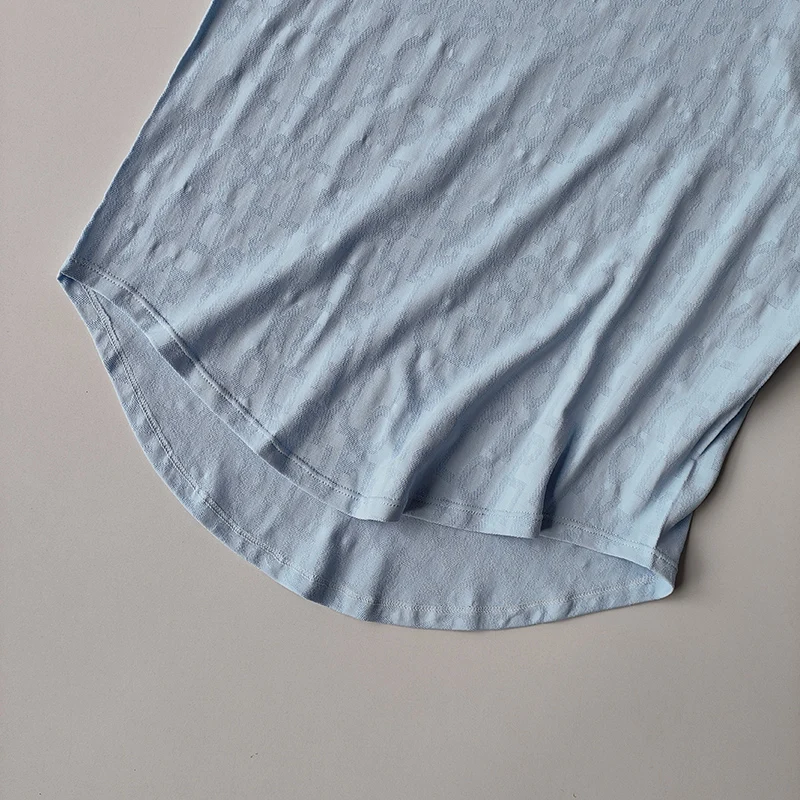 I-förmige Sportweste für Damen im Sommer, leichter Buchdruck, lockere Yoga-Kleidung, Trägerweste, Jogging-Marathon-Top ohne Ärmel – Detail 6