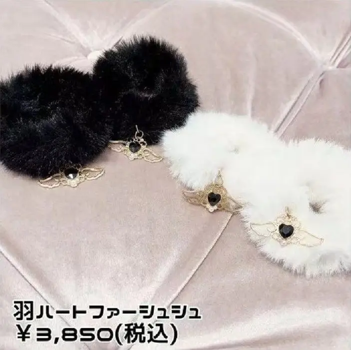 Japanese sweet mass-produced cute angel wings rhinestone fluffy double ponytail hair band hair accessories for women