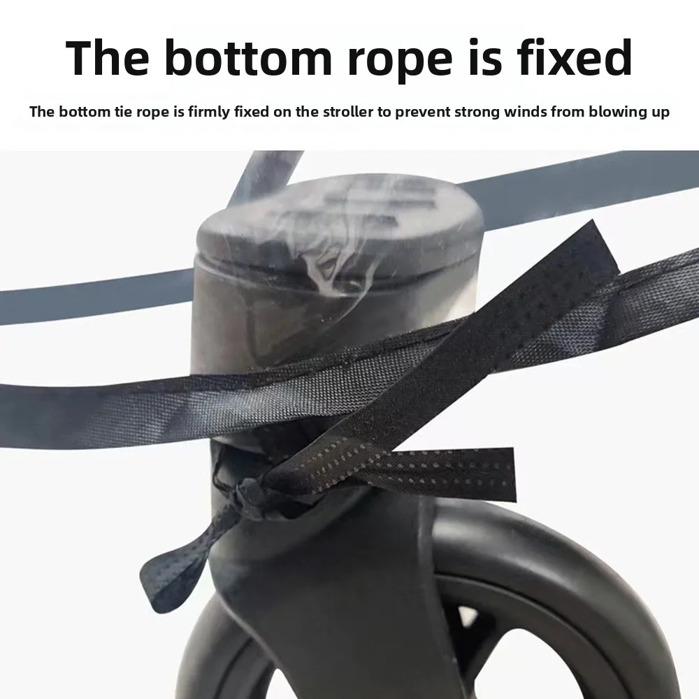 Paraguas transparente para cochecito de bebé, cubierta impermeable a prueba de viento, cochecito de bolsillo impermeable, cubierta para lluvia, viaje, vista nobstruida