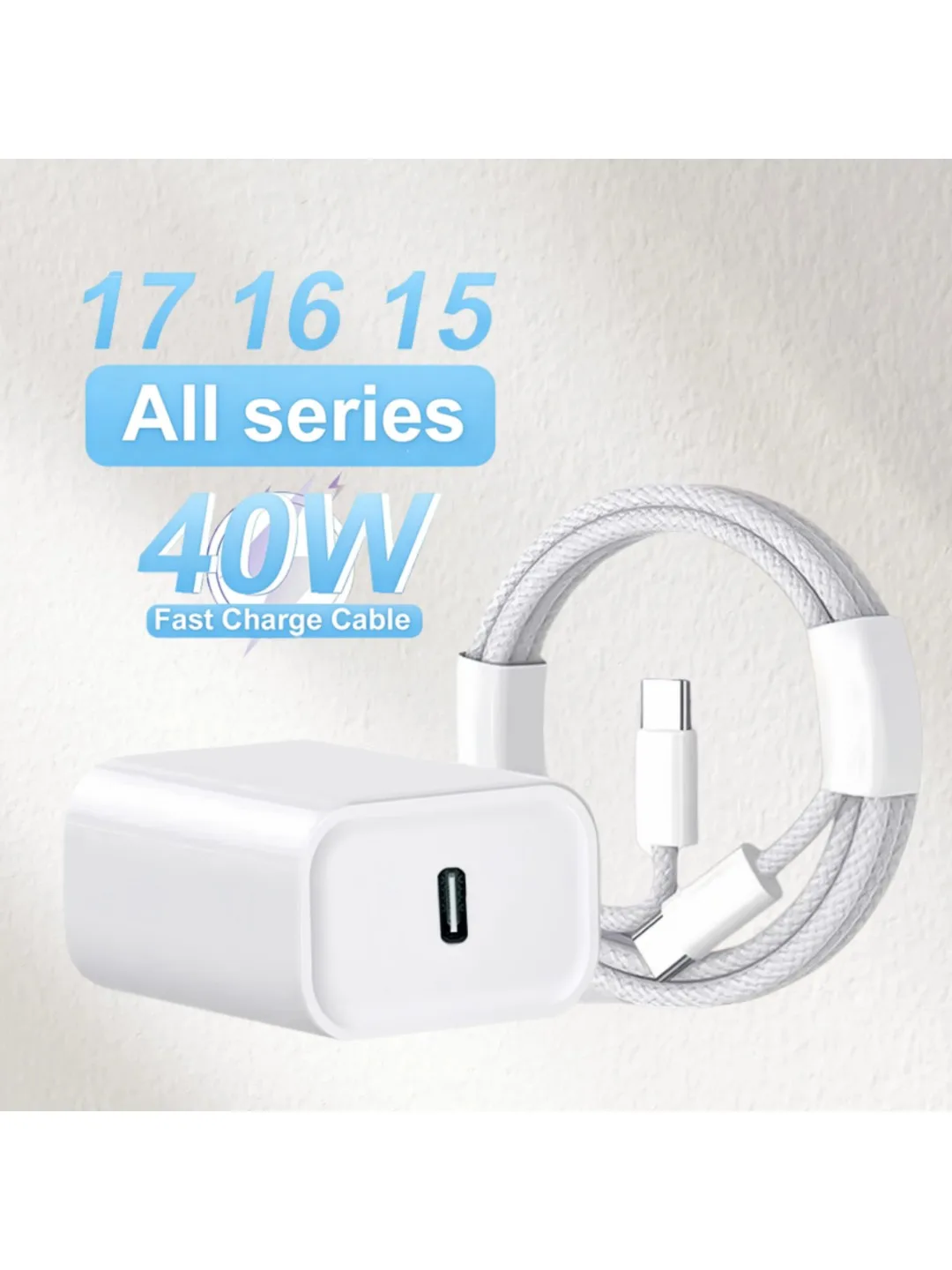 PD-lader 40W snelladen USB-C lader voor iPhone 17 16 15 14 Pro Max Mini snellader type C telefoonlader stroomadapter - afbeelding 2
