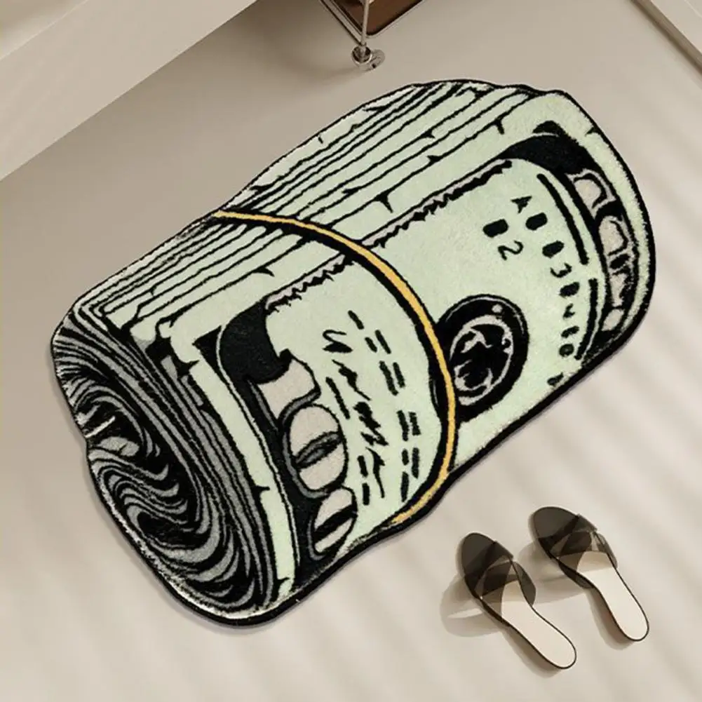 

Money Patterned Rug Highly Absorbent Carpet Soft Absorbent Money Pattern Floor Mat for Bedroom Room Bathroom Carpet Rug for Cozy