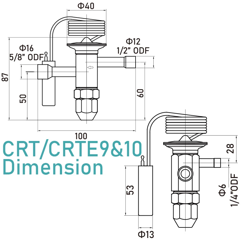 75,000 Btu R290 HC refrigerant mechanic expansion valve matches heat pump dehumidifier HBP scroll compressors such as ZR81KCE