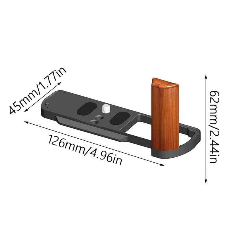 L-Handle Wooden Grip Photo Expansion Quick Release Plate Bracket For Panasonic Lumix S9 Camera Accessories