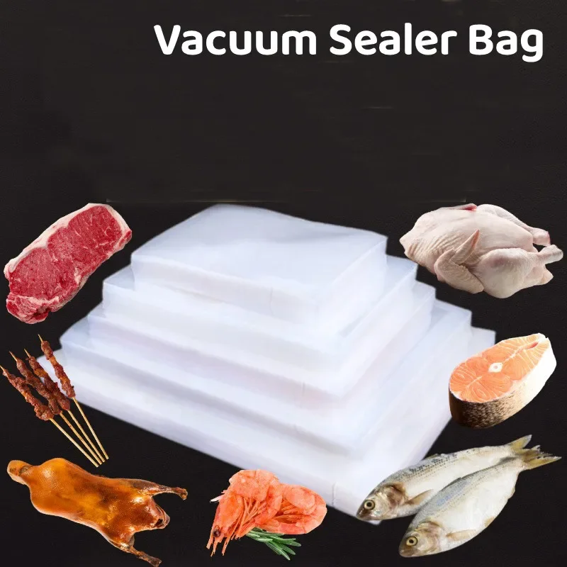 

Kitchen Food Vacuum Bags Film Heated Freezer Packaging Bags Transparent Vacuum Bags for Food Home Vacuum Storage Organizer