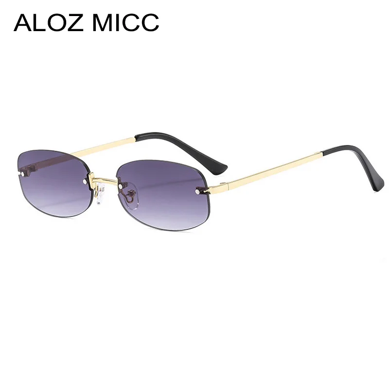 

ALOZ MICC Women Luxury Brand Rimless Sunglasses Women's Vintage Frameless Sun Glasses Female UV400 Shades Eyewear Men