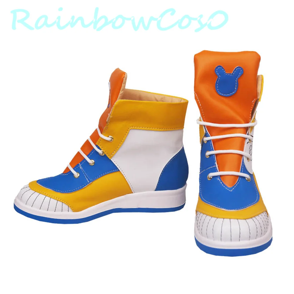 Conjunto estrelas rabits shino hajime cosplay sapatos botas jogo anime dia das bruxas natal arco-íris cos0 w2798