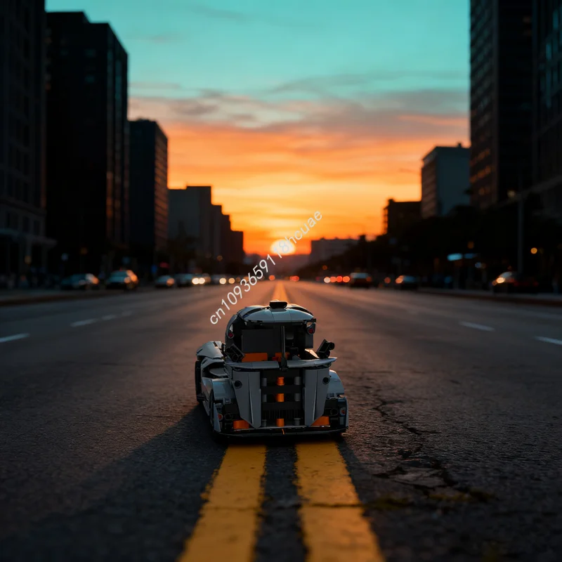 

761 шт. MOC Jesko Race Truck, серая техническая модель здания, рождественский подарок, блоки, игрушки, идея для строительства, образовательный кирпич для детей