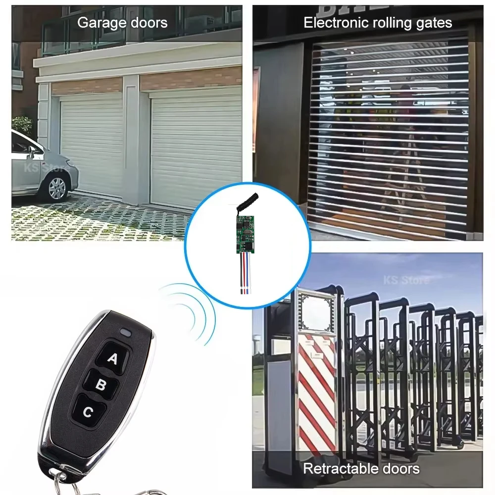 433 ميجا هرتز محرك صغير التحكم عن بعد التبديل تيار مستمر 6 فولت 12 فولت 18 فولت 24 فولت وحدة التتابع التبديل اللاسلكي للمحرك إلى الأمام عكس توقف/DIY