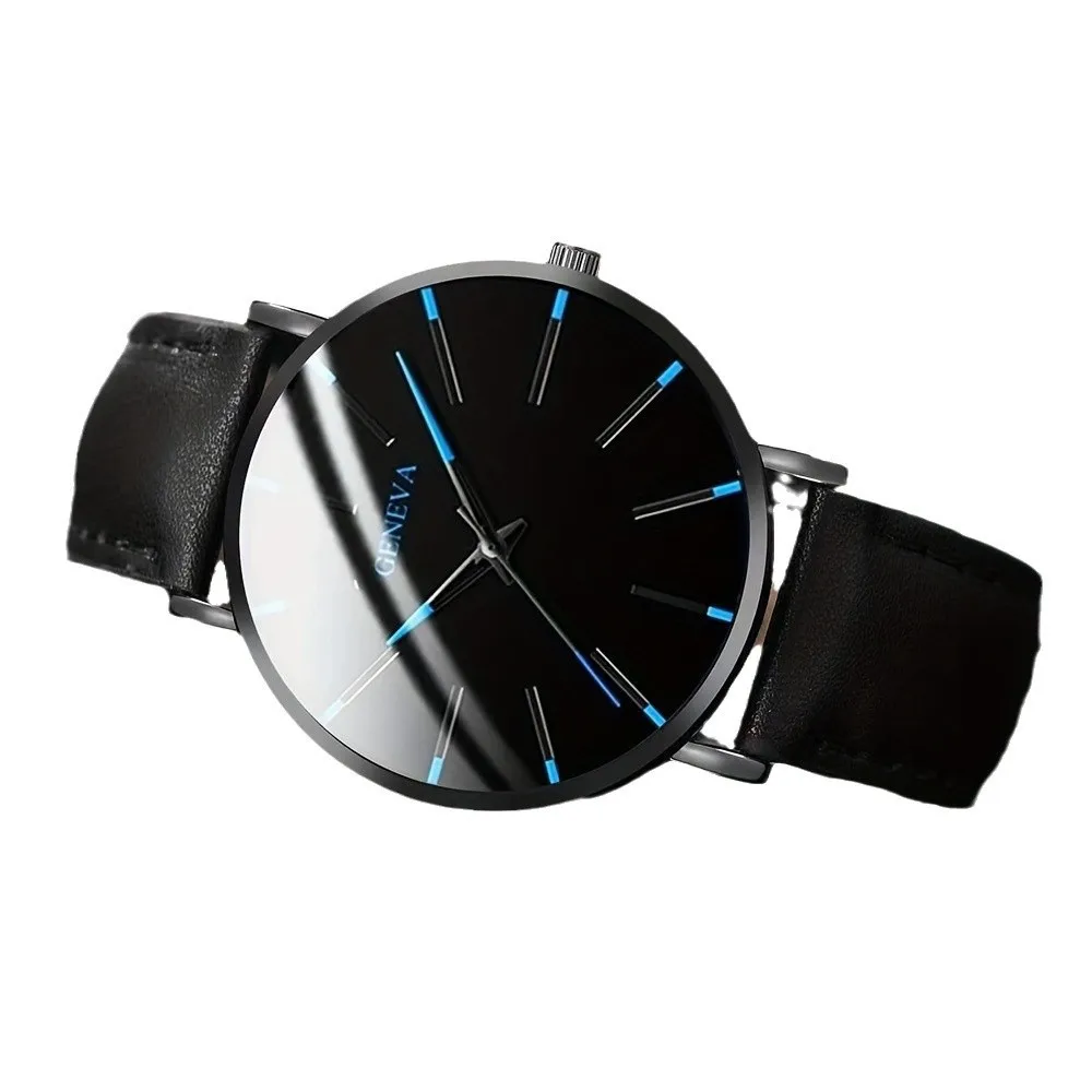 3개 세트 패션 남성 시계 럭셔리 캐주얼 가죽 밴드 쿼츠 손목시계 남성 비즈니스 시계 팔찌 목걸이 세트 보석 선물