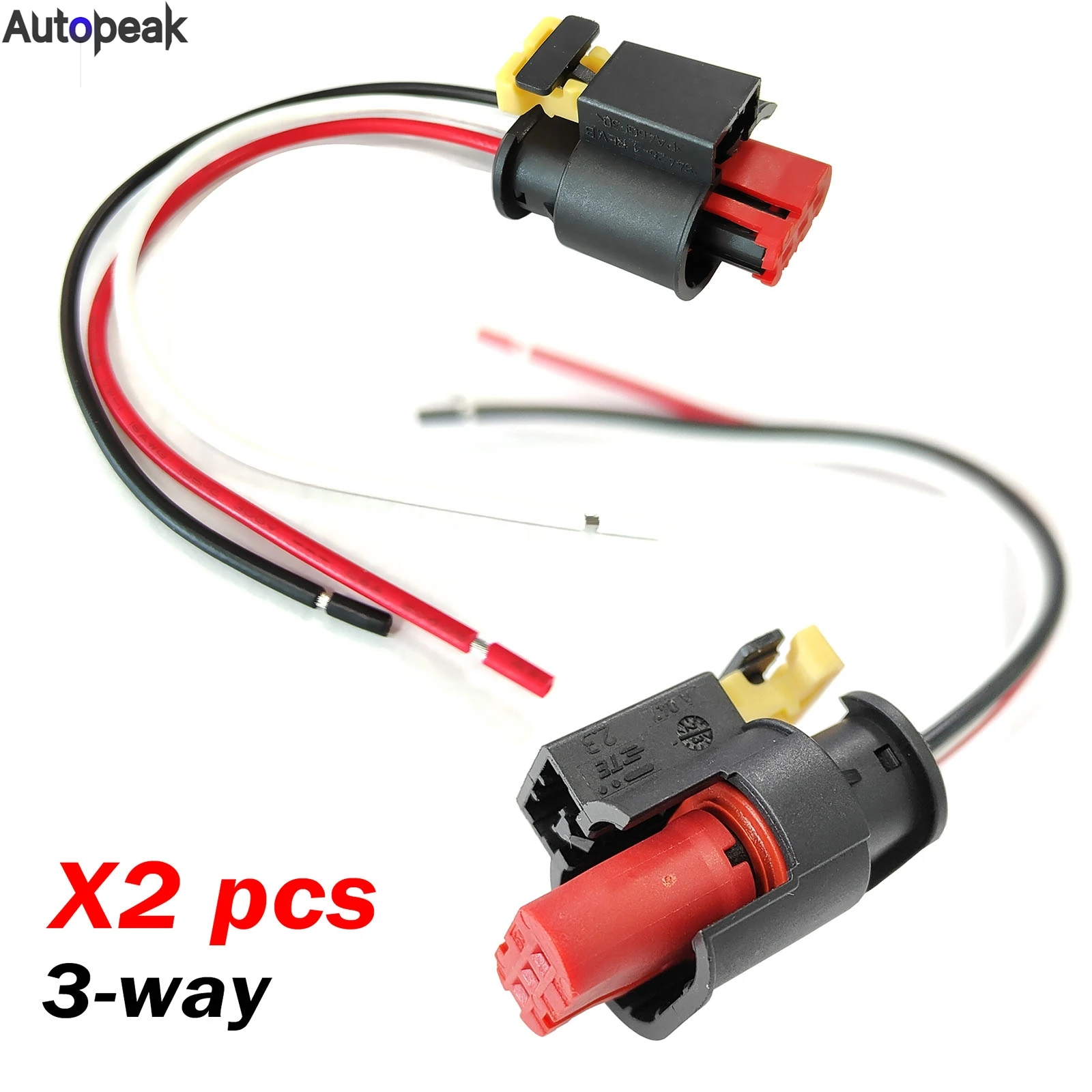 

2Pcs Ignition Coil Wiring Harness Cable Connector 3-Pin Plug For Lancia Ypsilon II III 1.2 1.4 0.9 0.1 Delta Musa 71752816