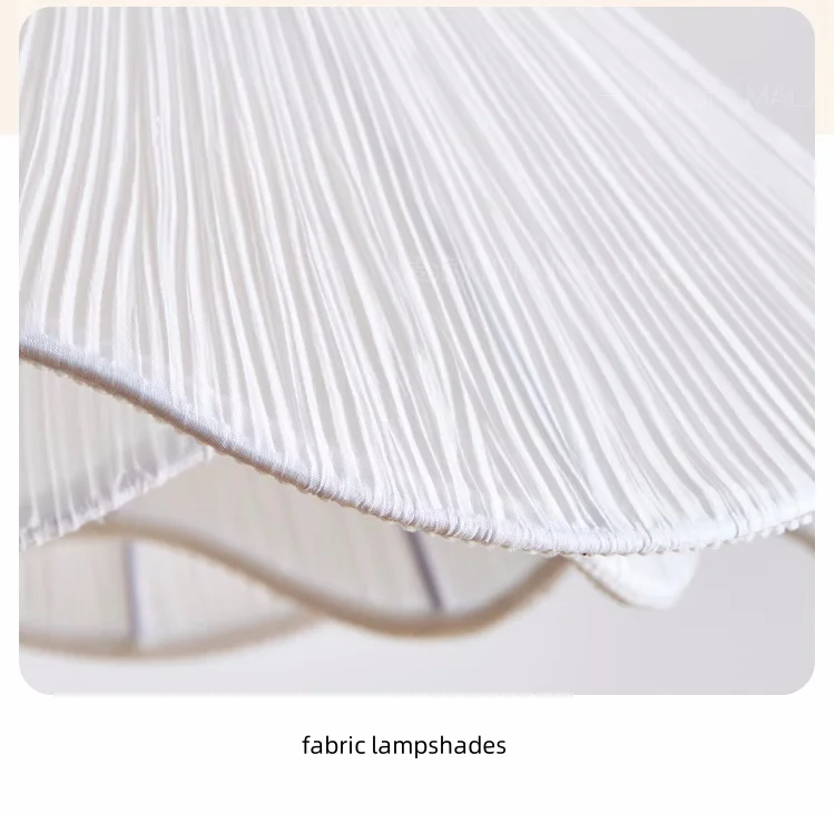 Nordic Fabric LED Chandelier Foyer White E27 Pendant