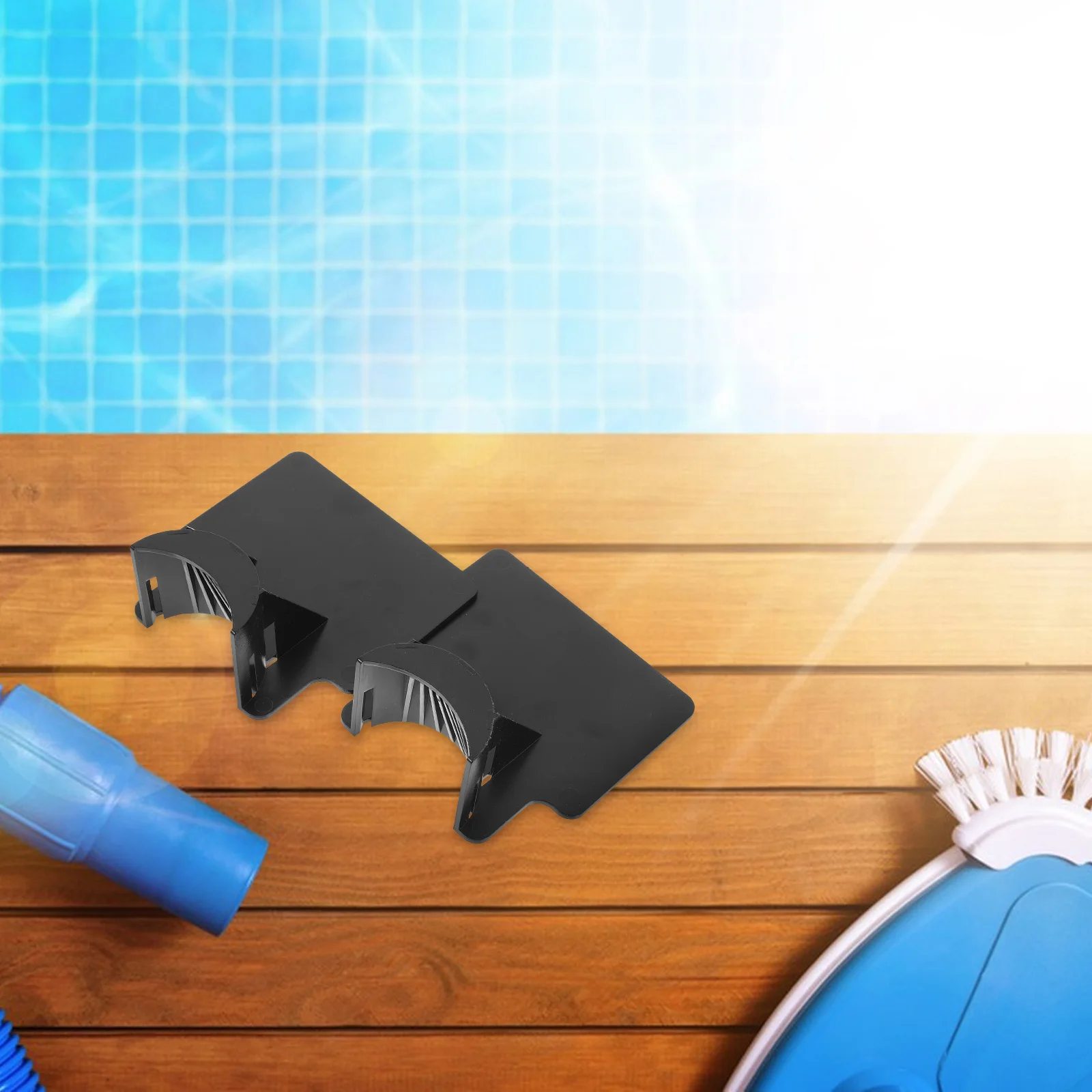 

2Pcs Pool Hose Holder Support Brackets Prevent Twisting Durable Abs Compact Design Garden Spa Supplies hose holders strong