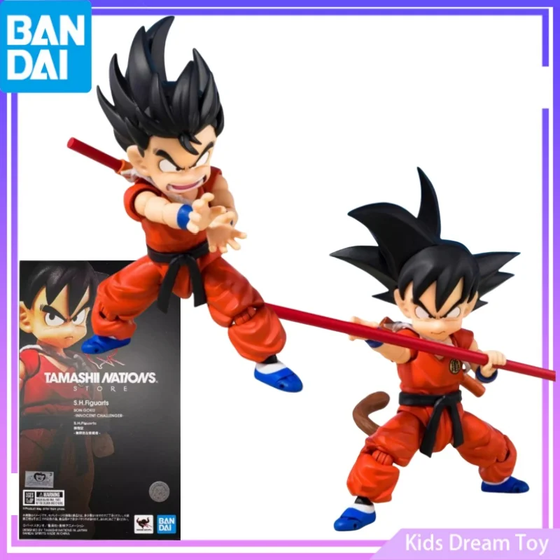 

Bandai in Stock Original TNT Limited SHF Dragon Ball Anime Figures SON GOKU INNOCENT CHALLENGER Action Figures Toys Collectible