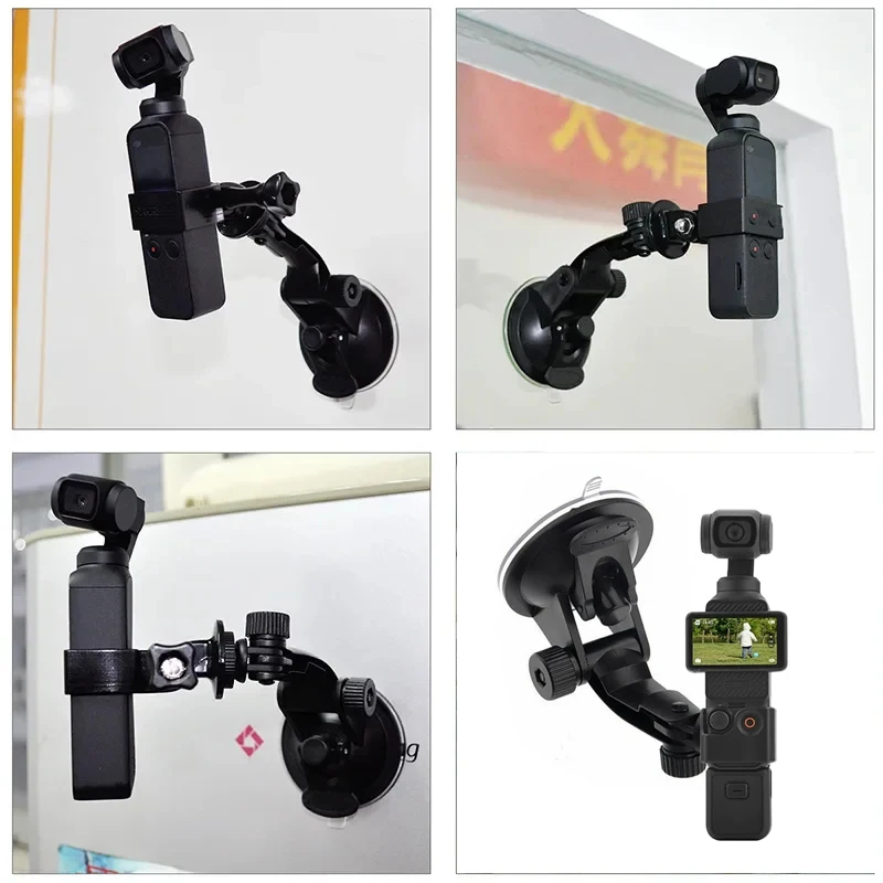 For DJI Pocket 3 Gimbal Camera Car Bracket Car Suction Cup Stable Mount Holder with Adapter Clip for DJI Osmo Pocket 3 Accessory