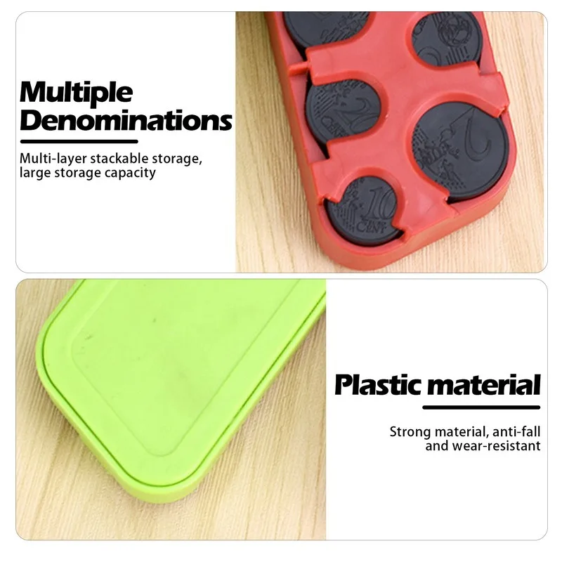 Plastic Coin Collection Purse Wallet Organizer Holder Mini Euro Dispenser For Bus Taxi Car Changer Coin Dispenser Case