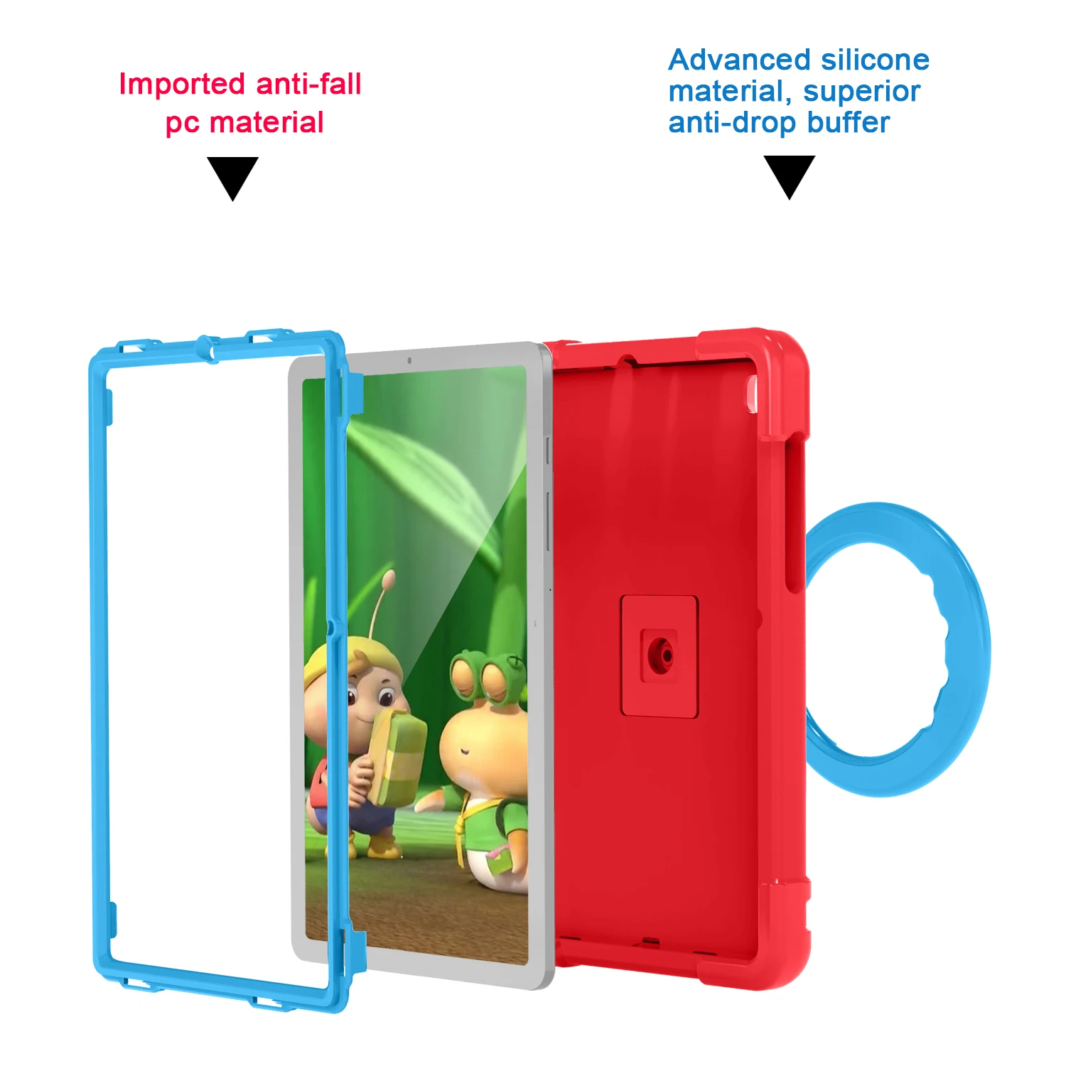 EVA PC Kids Case Universal For Samsung Galaxy Tab S6 Lite10.4 2024 2022 2020 SM-P620 P625 P613 P619 P610 P615 360 Rotation Cover