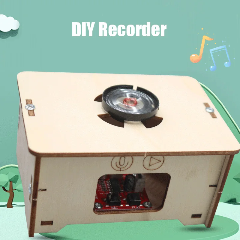 Wooden DIY Recorder Assembly Kid Student Science Education Scientific Training Experimental Equipment Steam Toys for Gift