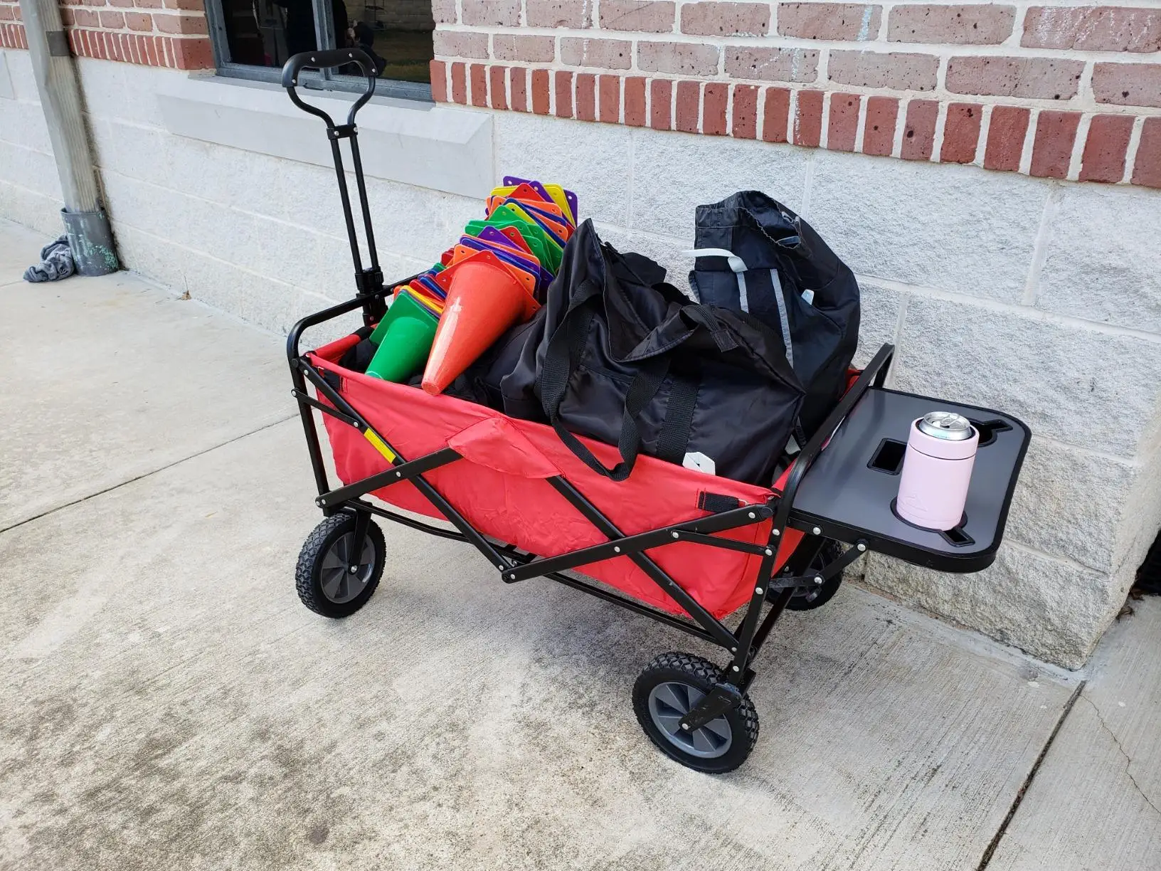 Camping Collapsible Wagon Truck Folding Collapsible Wagon Outdoor Camping Wagon With Cup Board