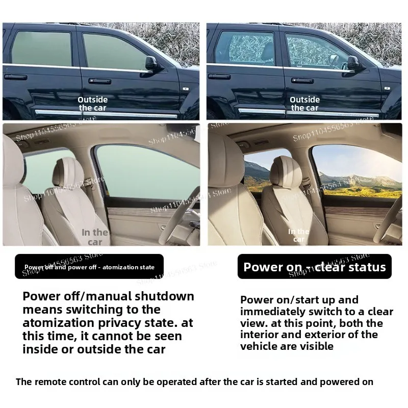 Intelligent self-adhesive dimming film PDLC color-changing privacy thermal insulation  independent control adjustment 4 windows
