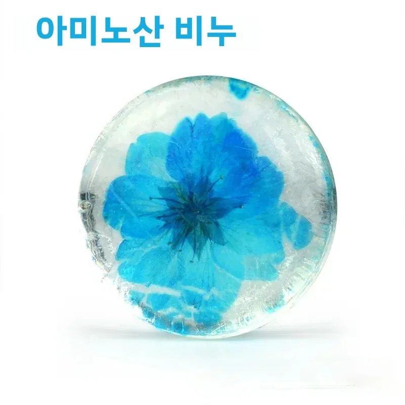 100g Transparent Handmade Soap with Real Fresh Flower Amino Acid Infused Creative Floral Handmade Bar Soap