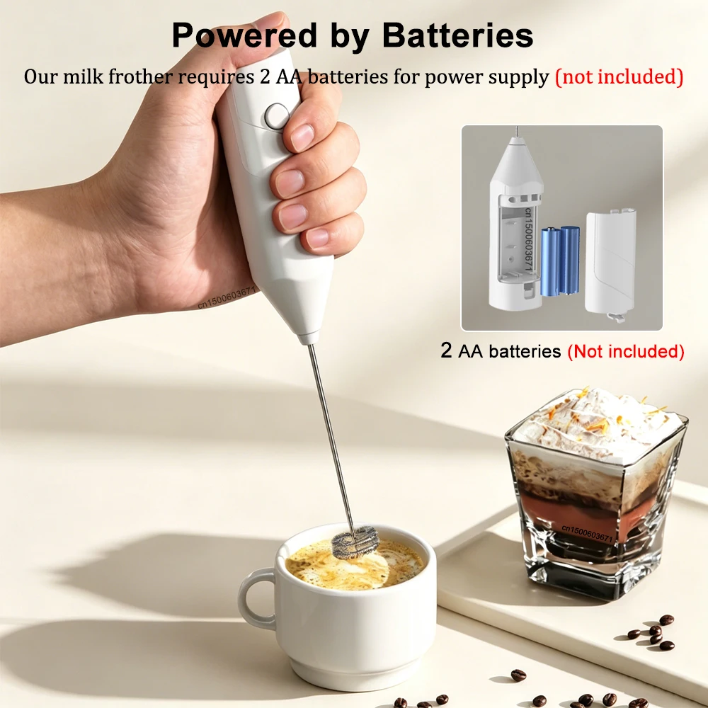 Electric Milk Frother Wireless Egg Beater Stainless Steel Mini Handheld Foam Maker Coffee Milk Mixer For Coffee Cappuccino Cream view 6
