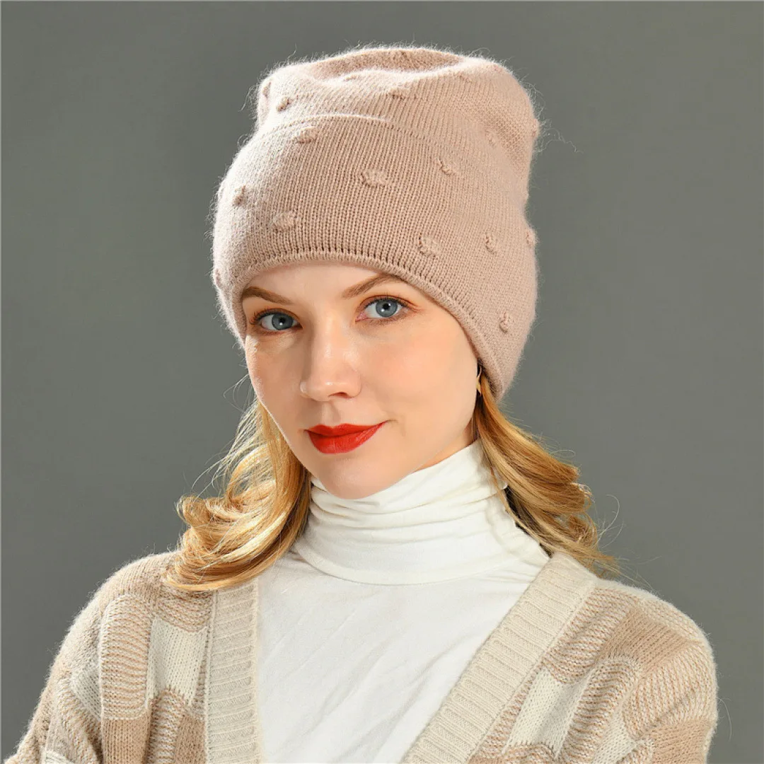 

Hat ngora Women Winter Beanie AKnit Double Layers Warm Accessory For Autumn Cold Weather Sports Skiing Outdoor