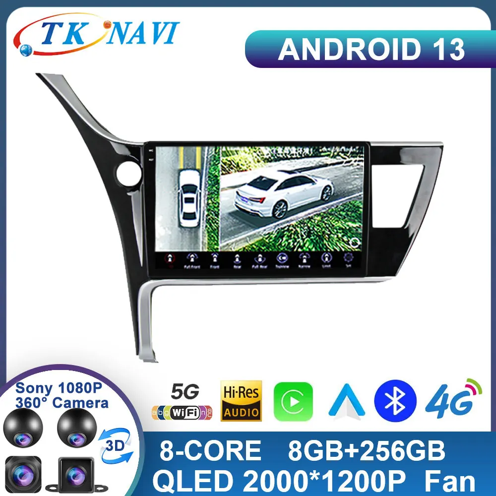 

Android 13 For Toyota Corolla 2017 - 2019 GPS Multimedia Video Player DSP Car Radio Car Navigation Carplya WIFI 4G No 2din DVD