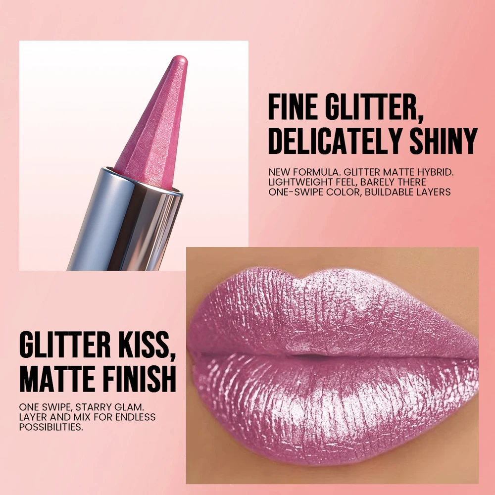 Waterproof and shimmery lipstick, waterproof and sweatproof, long-lasting and smudge-proof, not easy to smudge. image 4