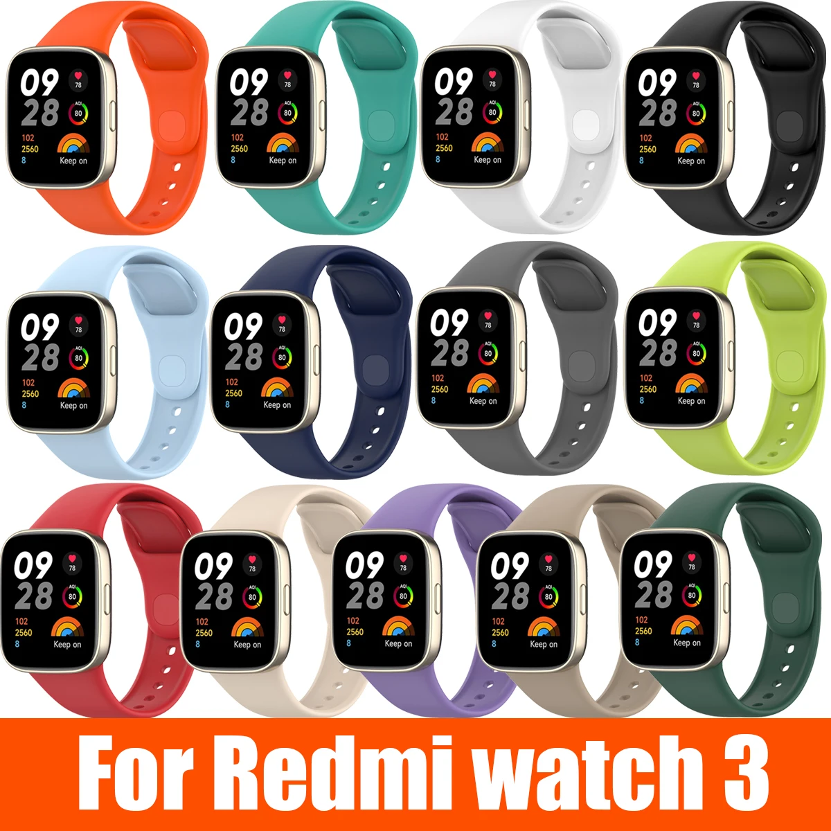 Watch Band Strap For Redmi Watch 3 Strap SmartWatch Band Silicone WristBand Bracelet For Xiaomi Redmi3 Accessories Belt Correa