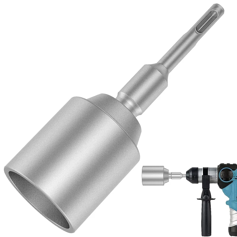 

New SDS-Plus T Post Ground Rod Driver, Drill Bit Driver Durable Hammer Drill Rod Converter For Hammer Drill Grounding Rods