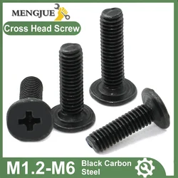 15-50pcs M1.6 M2 M2.5 M3 M4 M5 M6 Phillips Ultra Thin Flat Wafer Head Screw Carbon Steel CM Thin Head Laptop Screw for Computer