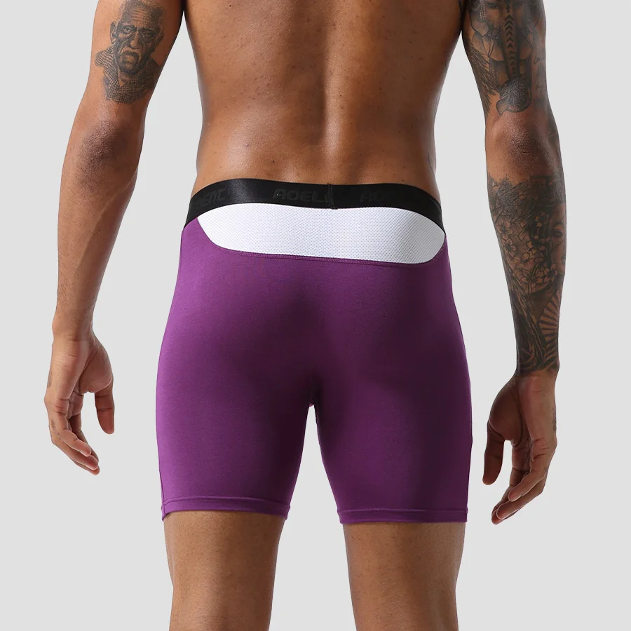 ملابس داخلية رياضية للرجال مضادة للارتداء الساق مشروط احترافي للجري واللياقة البدنية وجسم ضيق وساق طويلة سريعة الجفاف بالإضافة إلى الملاكمين الطويلة