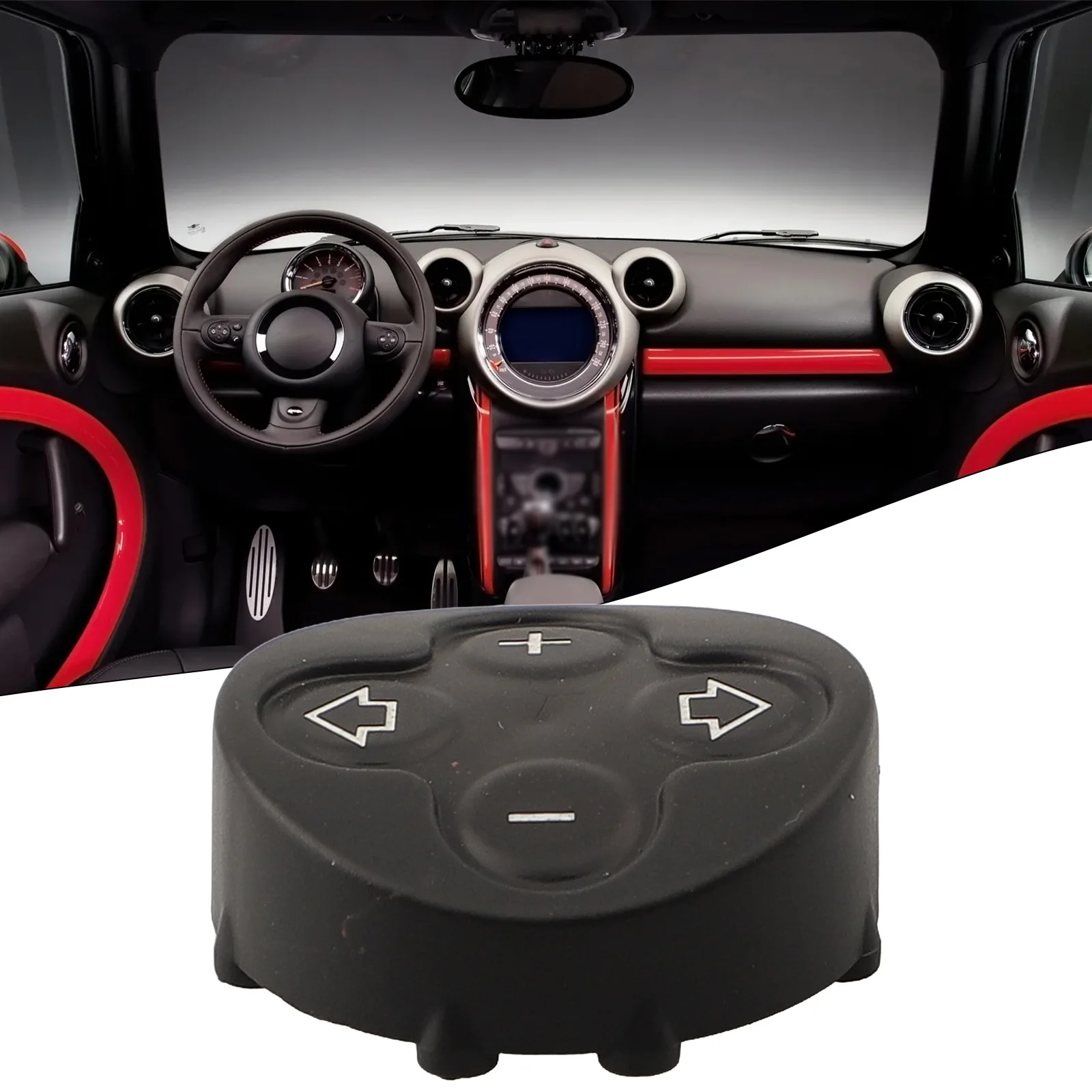 Convenient Use Steering Wheel Volume Control Switch Sturdy Audio System Sleek Design High Universality Fitment