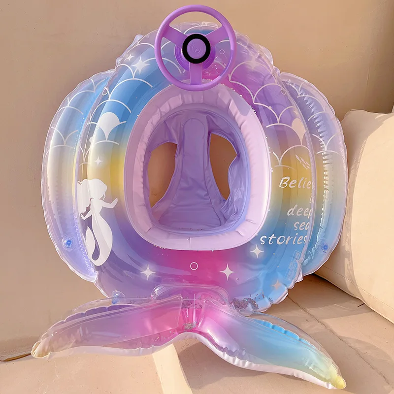 

Fancy Mermaid Swimming Ring For Adult Kids Pool Float Swimming Seat Floating Ring Pool Inflatable Buoy Toys For Swim