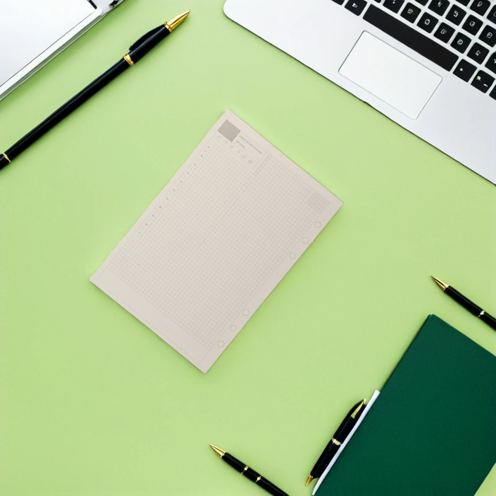 Inserti per pianificatore A5 Carta di ricarica perforata a 6 fori per la pianificazione giornaliera settimanale mensile Raccoglitore a righe Ricariche per notebook Sostituzione